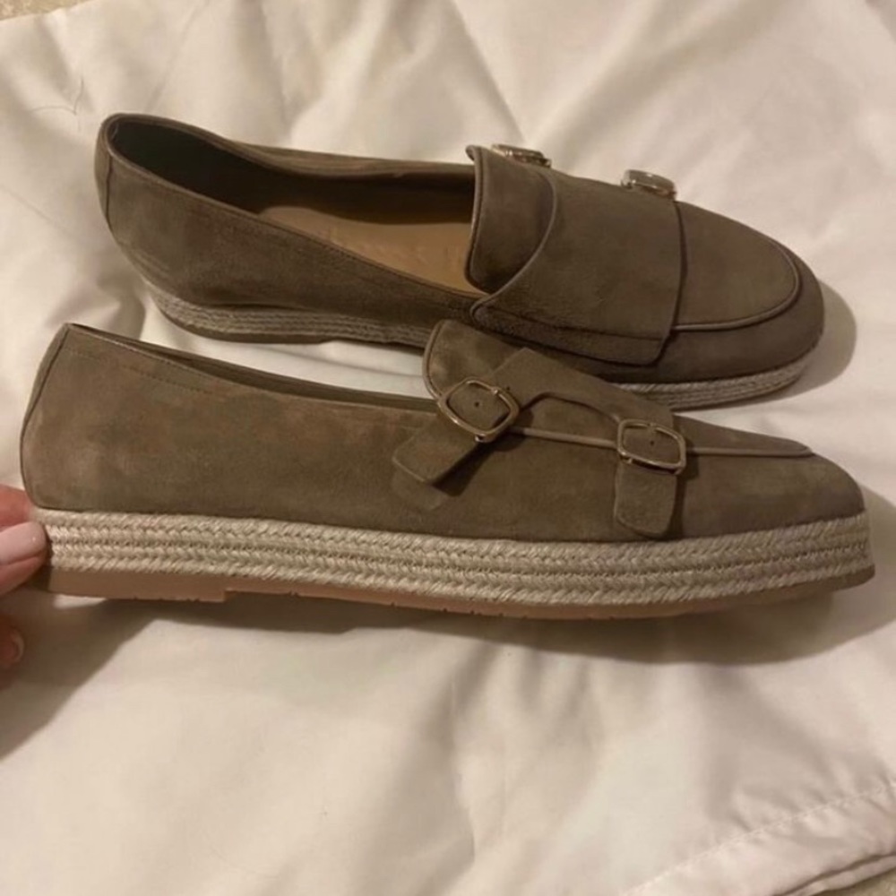 Santoni espadrilles, taupe color , size 40